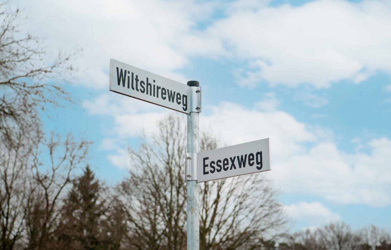Straßenschilder Wiltshireweg und Essexweg